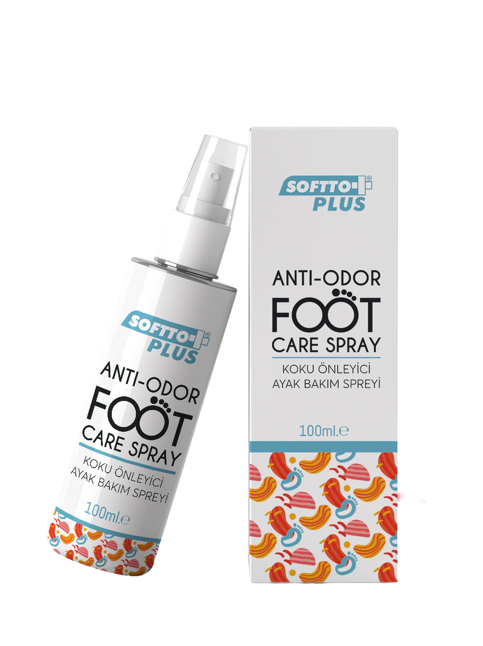 Spray pentru Picioare – Anti-Miros, Răcoritor, Hidratant și Emolient – 100 ml