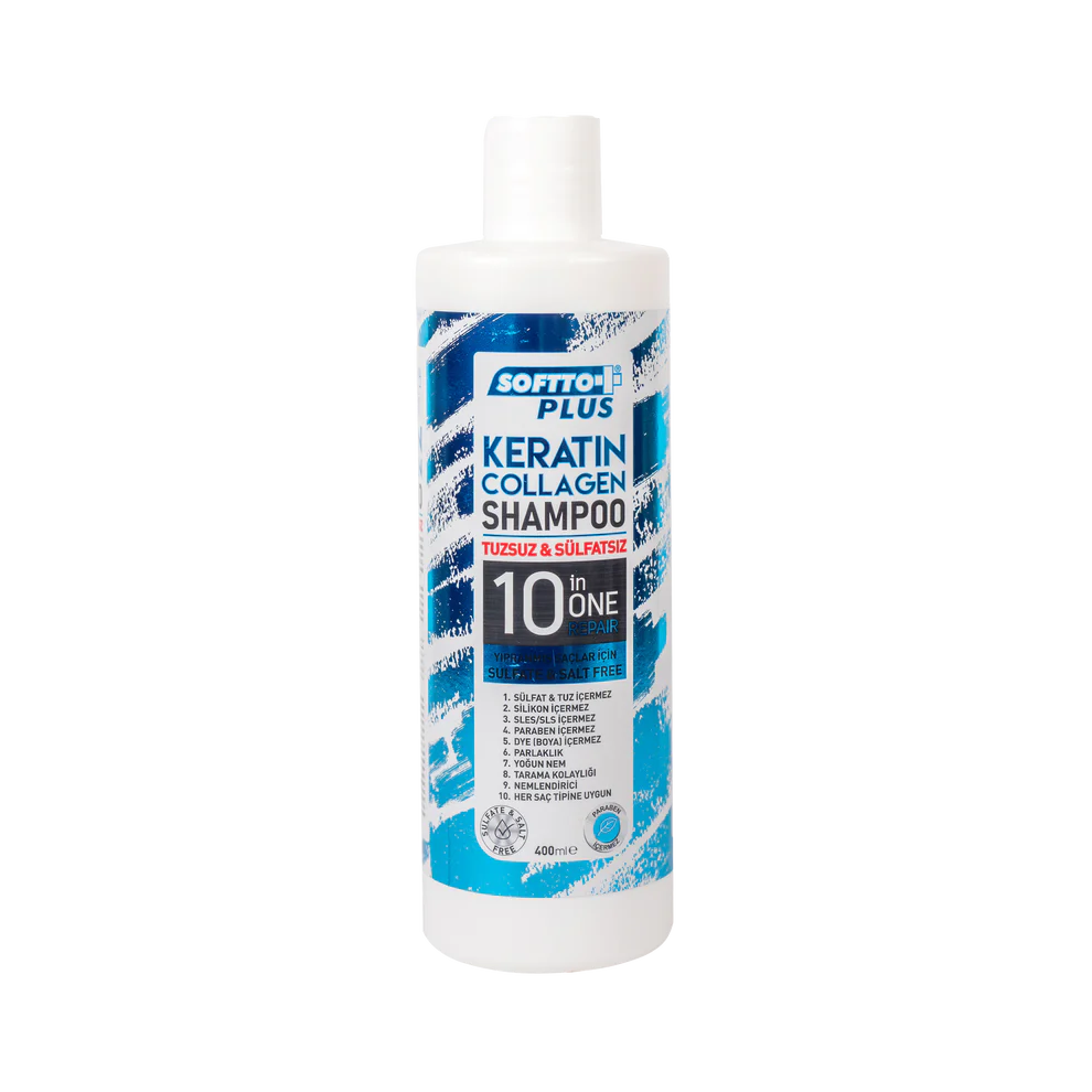 Șampon Fără Sare cu Keratină și Colagen